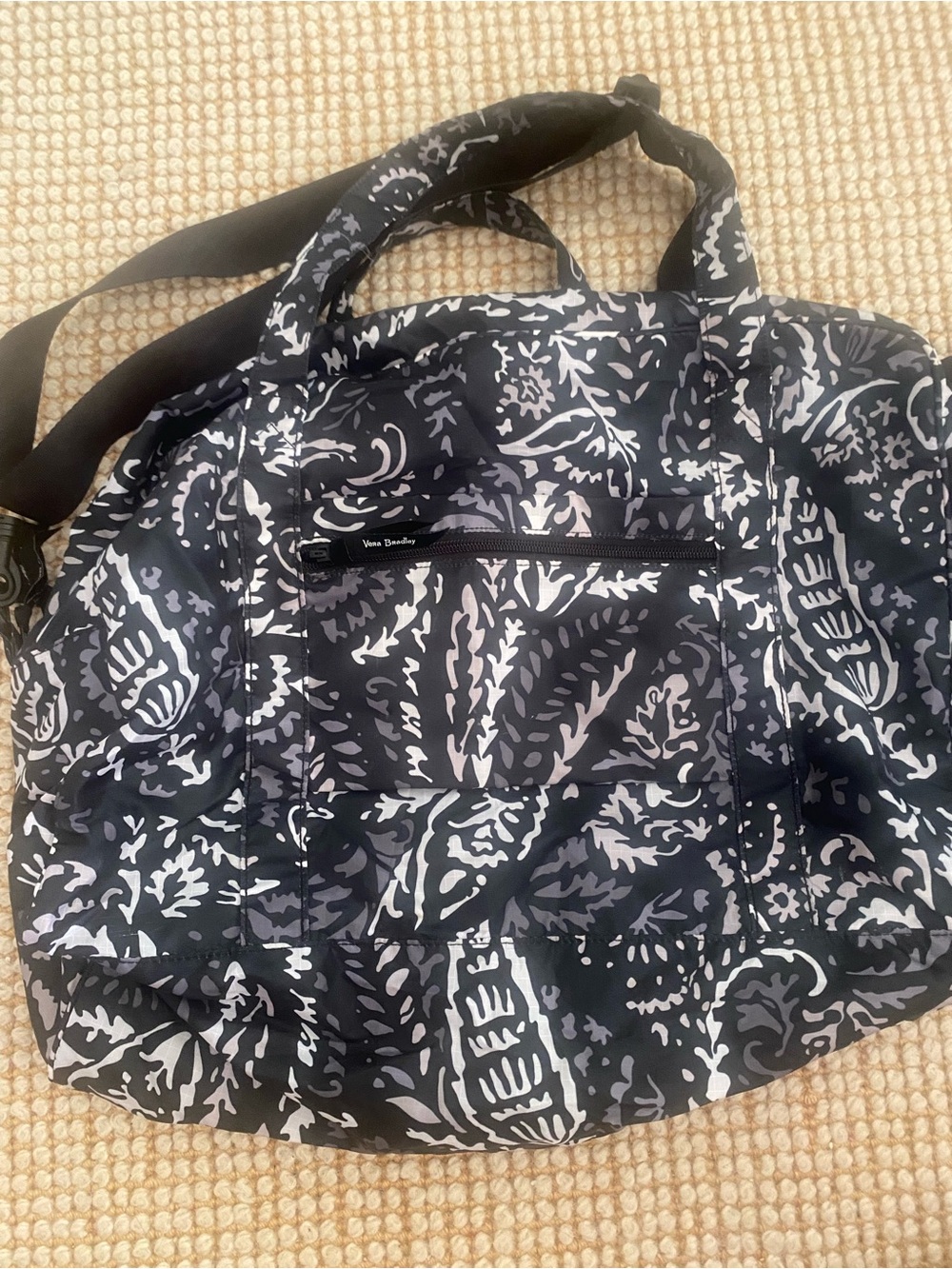 Vera Bradley Black and White Floral-Print Tote